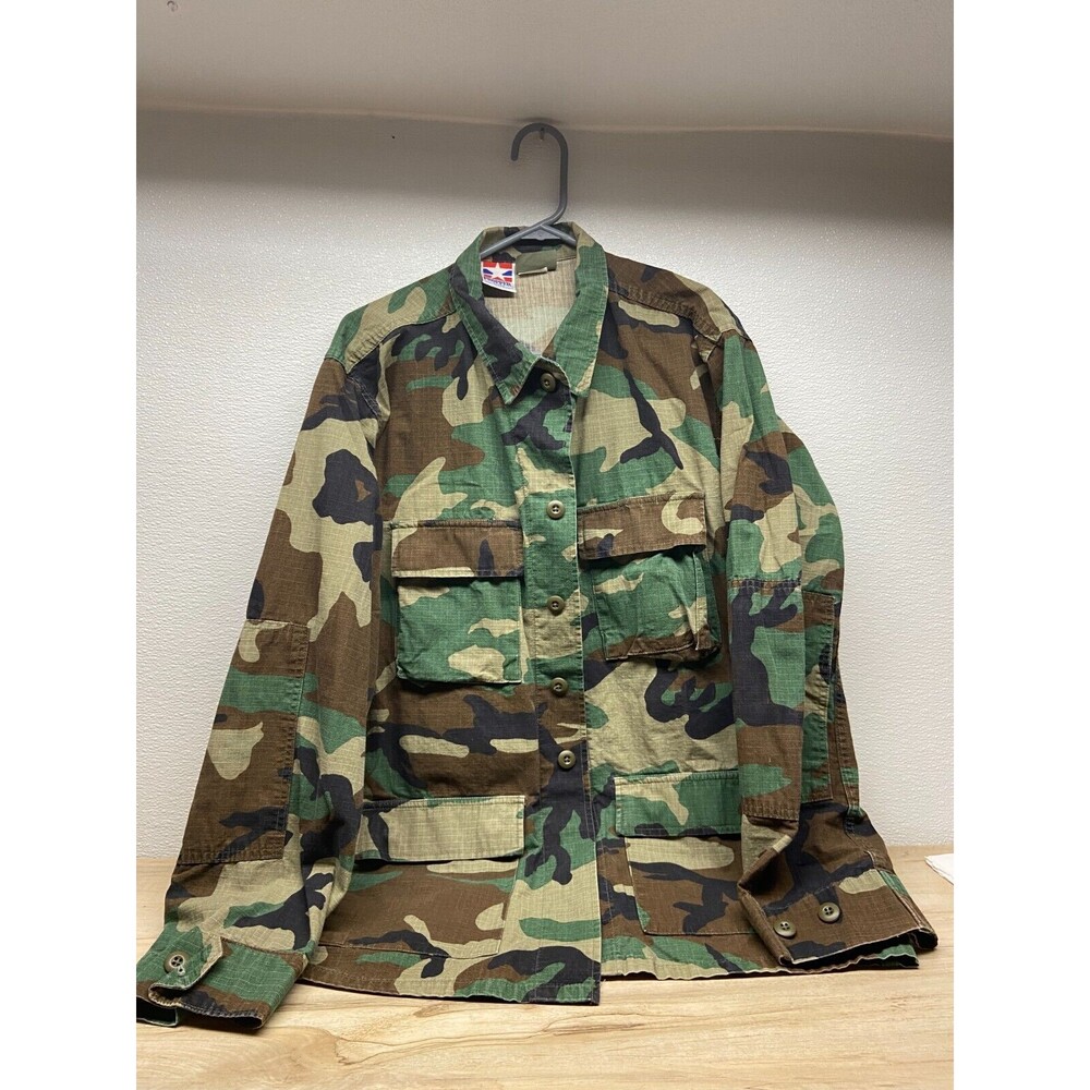 US Army Propper Coat Combat Camo Shirt Size:Large Long